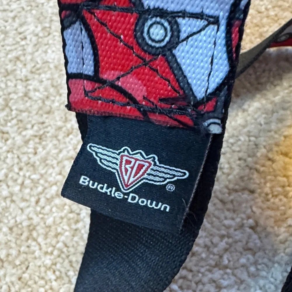 Poké Ball Pattern Adjustable Belt with Metal Buckle - Red & White